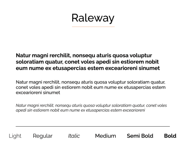 Typographie Raleway